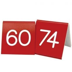 Cal Mil 269-1 Number Tent; 3 x 3 in. - Red with White