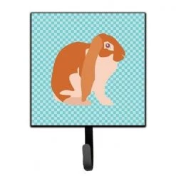 Carolines Treasures BB8136SH4 English Lop Rabbit Blue Check Leash or Key Holder