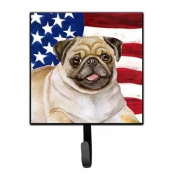 Carolines Treasures BB9718SH4 Fawn Pug Patriotic Leash or Key Holder