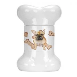 Carolines Treasures CK2268BSTJ Frenchie French Bulldog Bone Shaped Treat Jar