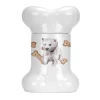 Carolines Treasures CK2281BSTJ Westie Bone Shaped Treat Jar