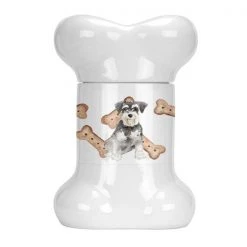 Carolines Treasures CK2324BSTJ Schnauzer No.2 Bone Shaped Treat Jar