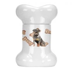 Carolines Treasures CK2326BSTJ Rottweiler Bone Shaped Treat Jar