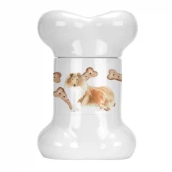 Carolines Treasures CK2327BSTJ Collie Bone Shaped Treat Jar