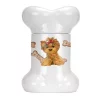 Carolines Treasures CK2374BSTJ Yorkie Puppy Bone Shaped Treat Jar