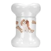 Carolines Treasures CK2389BSTJ Cavalier King Charles Spaniel Blenheim Bone Shaped Treat Jar