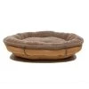 Carolina Pet Company Carolina Pet 014700 F Faux Suede & Tipped Berber Round Orthopedic Foam Comfy Cup Bed - Saddle; Large