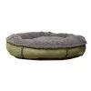 Carolina Pet Company Carolina Pet 014720 Faux Suede & Tipped Berber Round Poly Fill Comfy Cup Bed - Sage; Large
