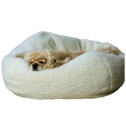Carolina Pet Company Carolina Pet 015260 Sherpa Puff Ball Pet Bed - Natural; Medium