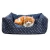 Wags N Whiskers GRHGY=12 /15204 GRAYSON LG SQ PET BED /NAVY
