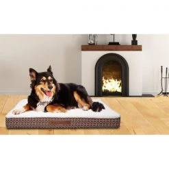 Wags N Whiskers Wags -N- Whiskers BOHCO=12 /15887 Pet Bed Mattress For Dogs & Cats - Geometric - Large - Brown