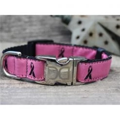 Diva Dogs Breast Cancer Awareness Pink Dog Collar XL