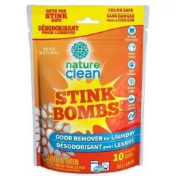 Nature Clean 10-30720 Laundry Odor Remover Pods Stink Bomb Fragrance Free 10 count