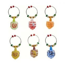 Ls Arts Inc LS Arts HK-018 Wine Charms - Hanukkah Dreidel