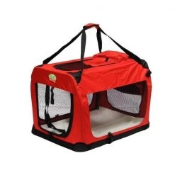 Go Pet Club CP-48 39 in. Foldable Pet Crate; Red