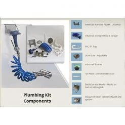 Groomers Best GBPK 4 in. Faucet with Complete Plumbing Kit