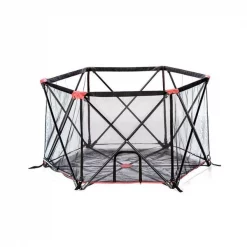 Carlson 2700 6 Panel Portable Pet Yard; Black with Red Accents