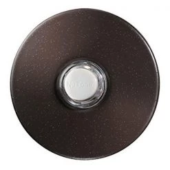 NuTone PB41LBR Round Stucco Pushbutton; 2.5 in. - Oil Rubbed Bronze
