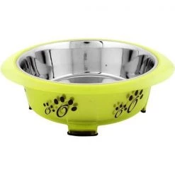 Iconic Pet 52402 54 oz Color Splash Designer Oval Fusion Bowl for Pet Dog; Large Green - 6 Cups