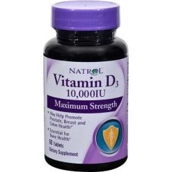 Natrol HG0611616 Vitamin D3; 10000 IU - 60 Tablets