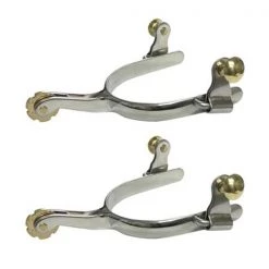Jacks 10472-MEN Mens Stainless Steel Roper Spurs