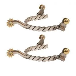 Jacks 10461-YOUTH Twisted Band Stainless Steel Spurs - Youth