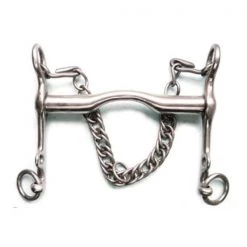 Jacks 20119-5-1-4 German Silver Low Port Weymouth Bit - 5.25 in.