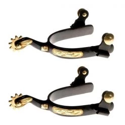 Jacks 11070 Black Steel Roping Spurs