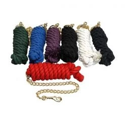 Jacks 1307-FO Cotton Lead Rope with Brass Plated Snap; Forest