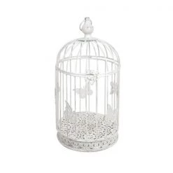 Jeco ODBC001 Cartrettes White Metal Bird Cage - Set of 3
