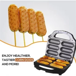 J-Jati SW230B J-JATI Waffle Corn Dog Maker Hot Dog Presser Maker Waffle Stick Maker Hot Dog Maker