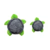 Cycle Dog TFT-GYG-M Medium Grey & Green Fuzzies Turtle Dog Toy