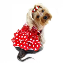 Klippo Pet KDR062LZ Sparkling Bow Ruffle Layered Dress - Large