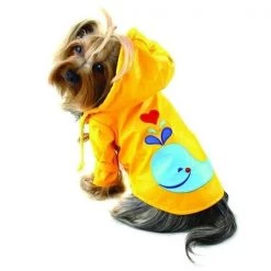 Klippo Pet KJK060LZ Puppy Splashing Whale Raincoat - Large