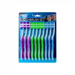 Kole Imports BI966-6 Toothbrush Set - Pack of 10 - Case of 6