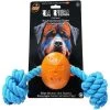 4BF 101134 Crazy Rubber Ball With Rope Dog Toy - Extra Large