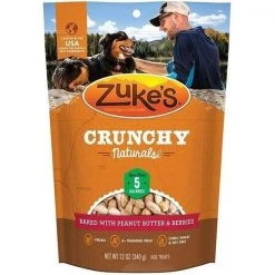 Zukes ZK30009 12 oz Crunchy Naturals Dog Treats with Peanut Butter & Berries