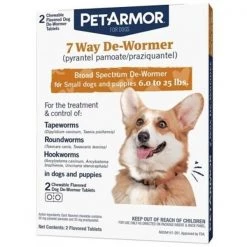 PetArmor SG02641 6-25 lbs 7 Way De-Wormer for Small Dogs & Puppies