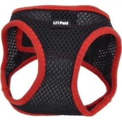 Lil Pals 16383BXS 6-8 in. Gog Harness with Red Lining; Black - Extra Small