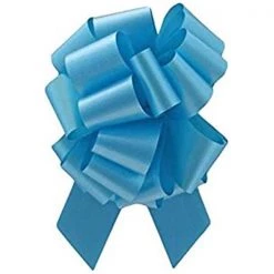 Berwick Offray 20749 4 in. Pull Gift Bow; Turquoise