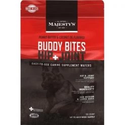 Majestys MBBHJ56 Buddy Bites Hip & Joint; Original Formula Peanut Butter - 56 count