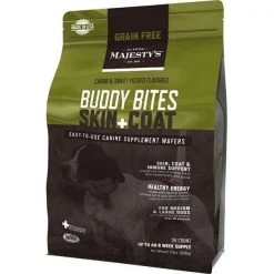 Majestys MBBSCGF56 Buddy Bites Skin & Coat; Grain-Free Formula Carob & Sweet Potato - 56 count