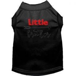 Mirage Pet 51-217 BKXXL Little Brother Screen Print Dog Shirt; Black - 2XL
