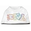 Petpal Technicolor Diva Rhinestone Pet Shirt; White - Large