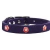 Petpal Red Rose Widget Genuine Leather Dog Collar; Purple - Size 22