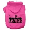 Mirage Pet 62-68 LGBPK Las Vegas Skyline Screen Print Pet Hoodies; Bright Pink - Large