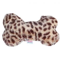 Petpal 6 in. Plush Bone Dog Toy - Cheetah