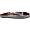 Petpal Rainbow Striped Nylon Dog Collar with Classic Buckles 0.37 in.; Rainbow Stripes - Size 8