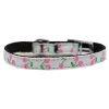Petpal Cherries Nylon Dog Collar with Classic Buckle 0.37 in.; White - Size 16
