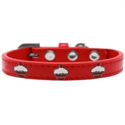 Petpal Red Cupcake Widget Dog Collar; Red - Size 12